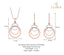 CLARA 925 Sterling Silver Irina Pendant Earring Chain Jewellery Set 