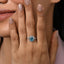 Silver Carol Blue Topaz Solitaire Ring