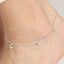 CLARA 925 Sterling Silver Charm Anklet Payal ( Single ) Adjustable Chain Gift for Women and Girls