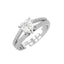 CLARA Pure 925 Sterling Silver Proposal Finger Ring with Adjustable Band 