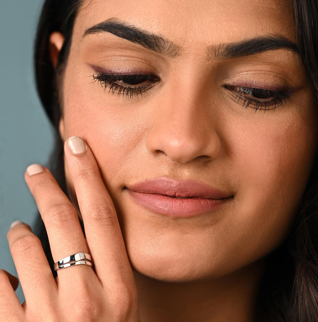 CLARA Pure 925 Sterling Silver Casual wear Finger Ring 