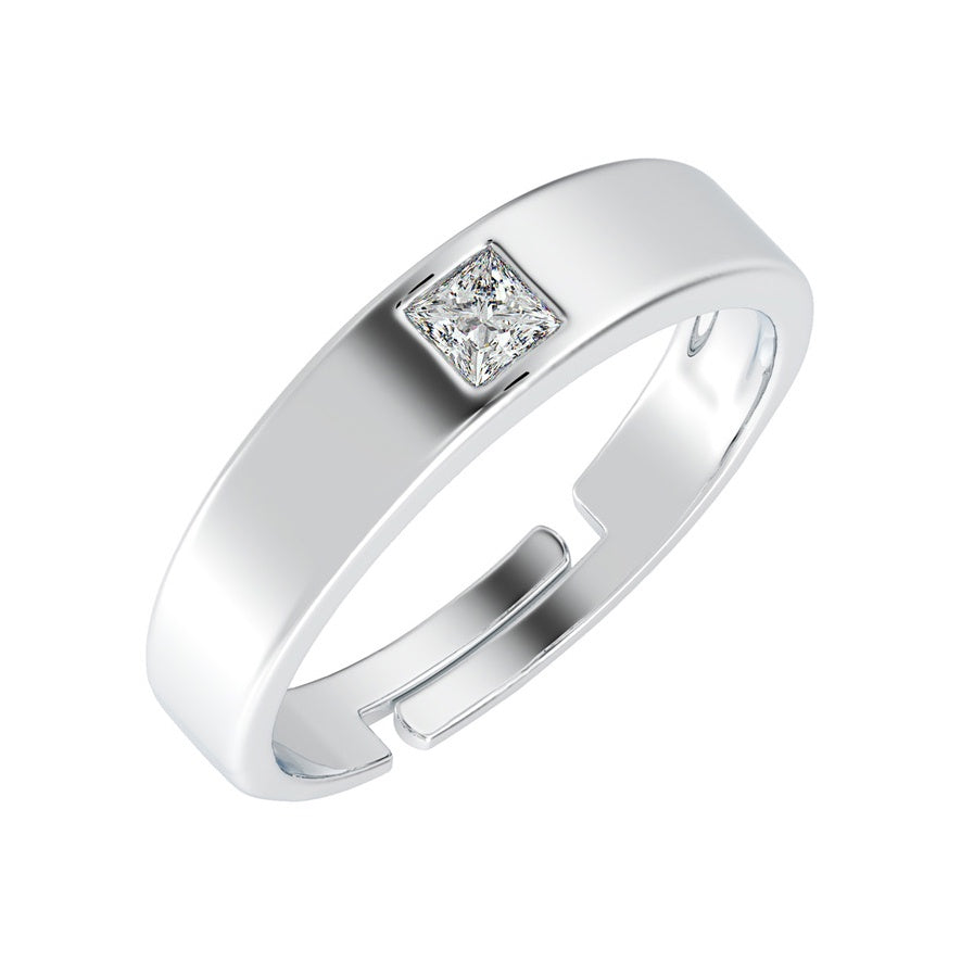 CLARA Pure 925 Sterling Silver Franco Adjustable Ring Gift for Women and Girls