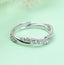 CLARA Pure 925 Sterling Silver Twist Finger Ring with Adjustable Band 