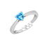 Silver Blue Heart Ring
