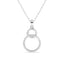 Silver Interlocked Ring Pendant Chain  