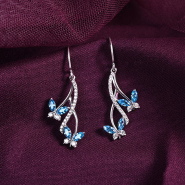 Silver Butterfly Earrings