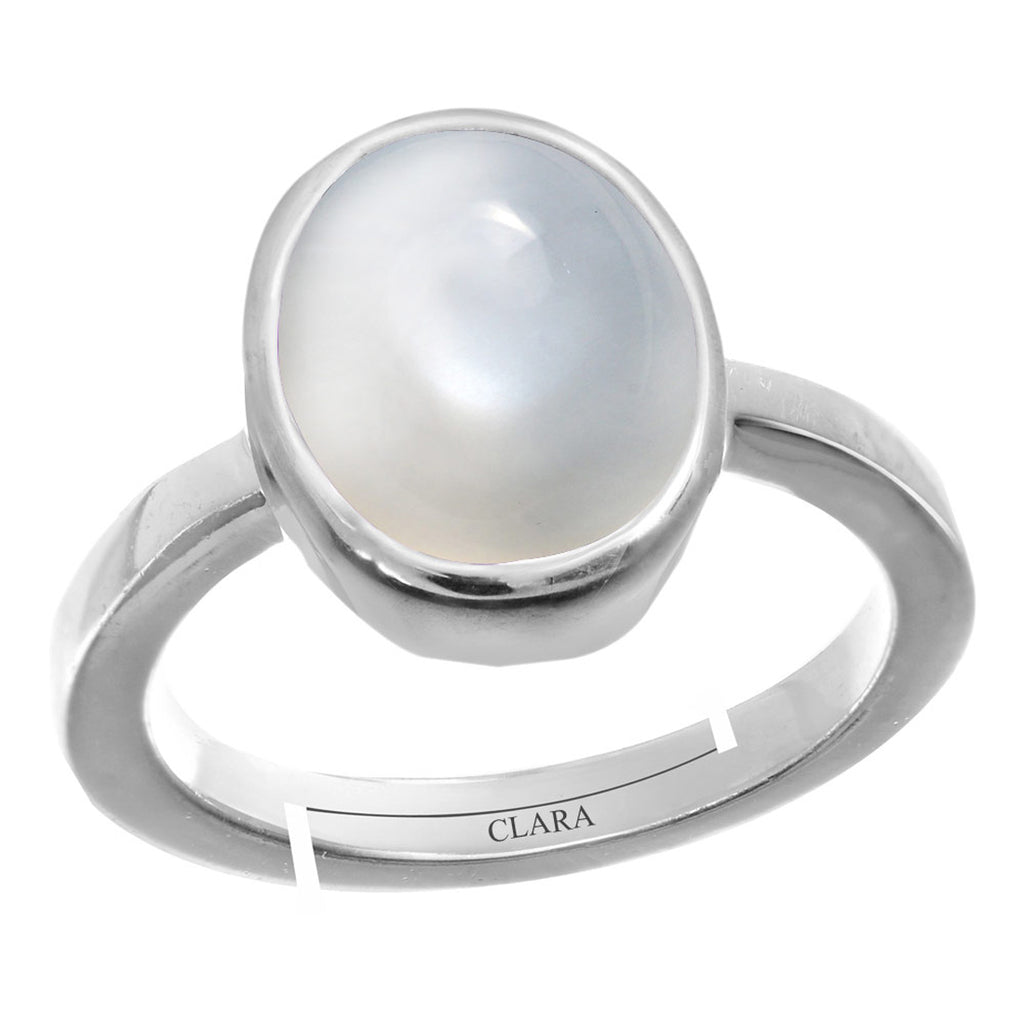 Certified Moonstone 9.3cts or 10.25ratti 92.5 Sterling Silver Adjustable Ring