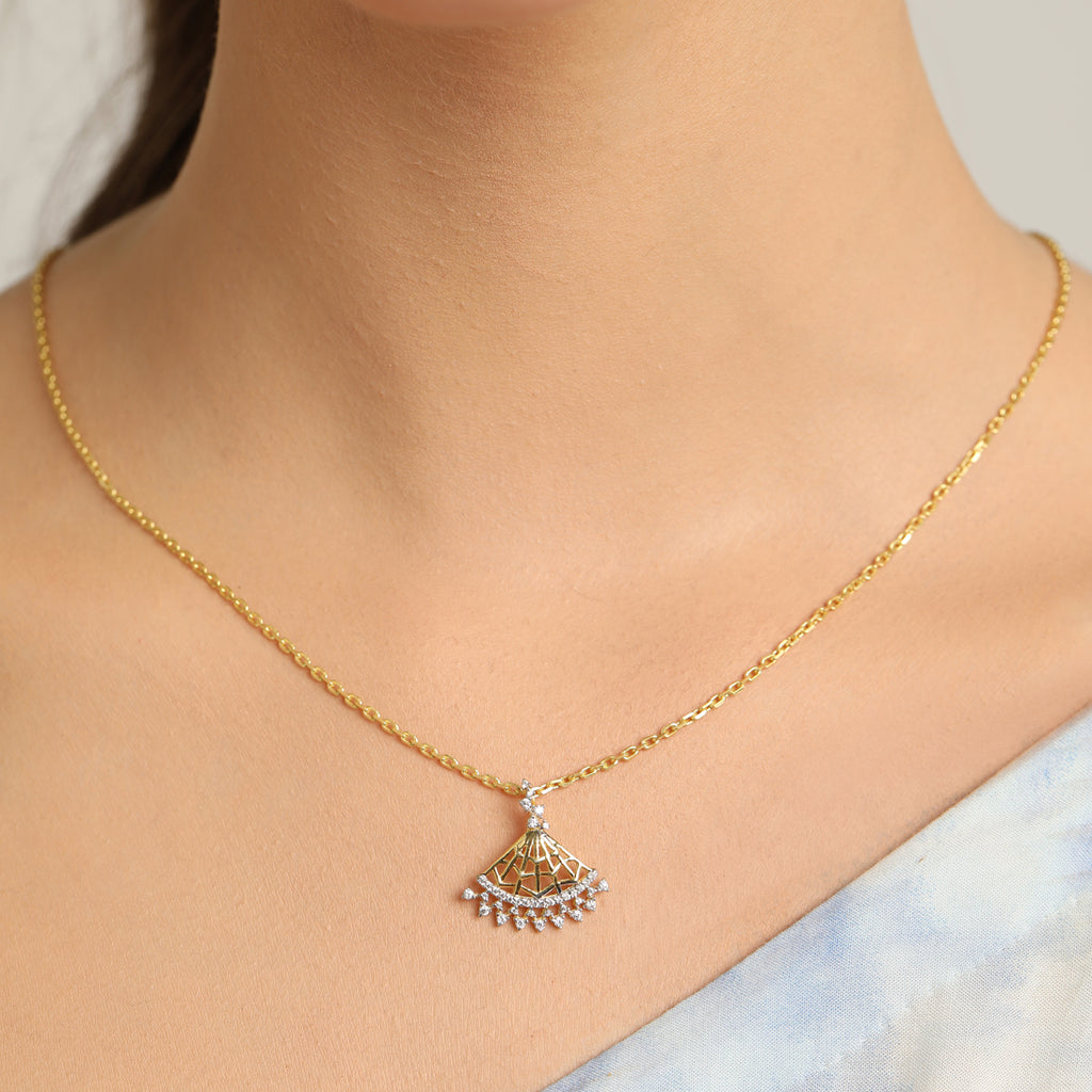 CLARA 925 Sterling Silver Irina Pendant Chain Necklace 
