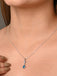 CLARA 925 Sterling Silver Pear Solitaire Pendant Chain Necklace 