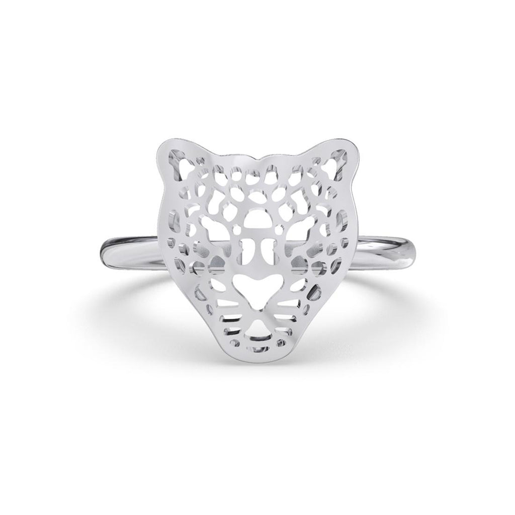 CLARA Pure 925 Sterling Silver Panther Finger Ring 