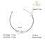 CLARA 925 Sterling Silver Evil Eye Halo Hand Mangalsutra Bracelet