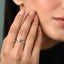 Silver Roisin Double Banded Solitaire Ring