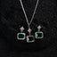 CLARA 925 Sterling Silver Bianca Pendant Earring Chain Jewellery Set 