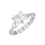 Silver Heart Engagement Ring