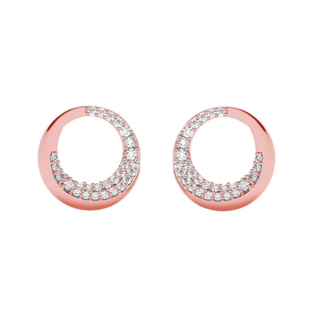 Silver Cerchio Stud Earrings 