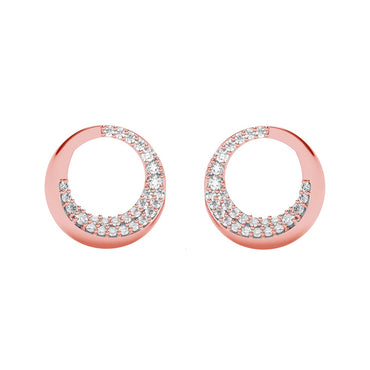 Silver Cerchio Stud Earrings