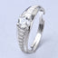 CLARA Real 925 Sterling Silver Step Band Ring 