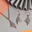 CLARA 925 Sterling Silver Lily Pendant Earring Chain Jewellery Set 