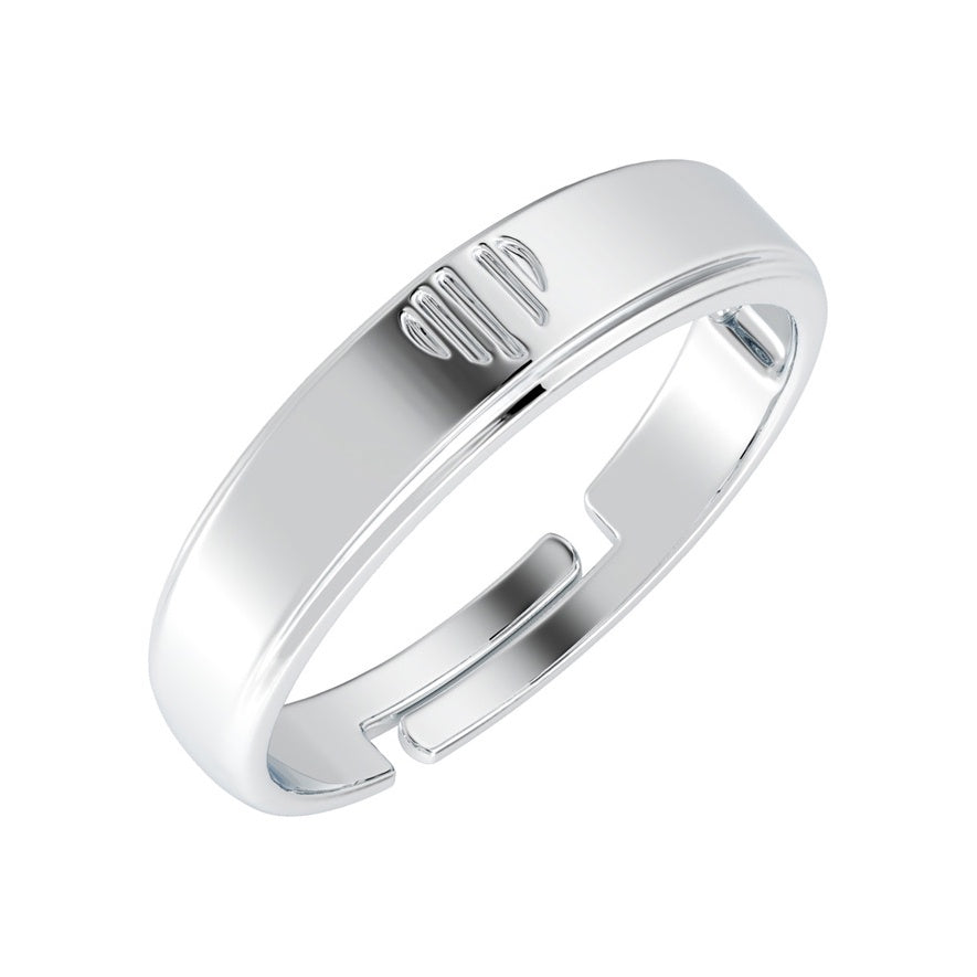 CLARA Pure 925 Sterling Silver Heart Adjustable Ring Gift for Women and Girls