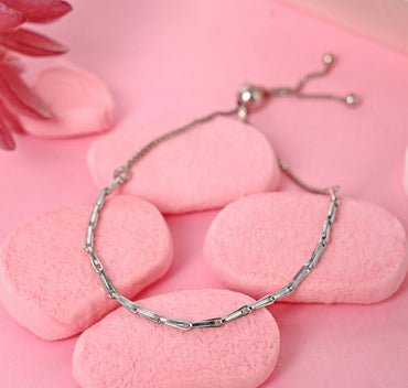 CLARA 925 Pure Silver Chimta chain Bracelet
