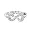 CLARA 925 Sterling Silver Infinity Ring with Adjustable Band Rhodium Plated, Swiss Zirconia Gift for Women & Girls