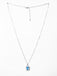 CLARA 925 Sterling Silver Azul Pendant Chain Necklace 