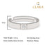 CLARA Real 925 Sterling Silver Elias Band Ring 