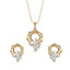 CLARA 925 Sterling Silver Alba Pendant Earring Chain Jewellery Set 