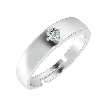 CLARA Pure 925 Sterling Silver Classic Adjustable Ring Gift for Men and Boys