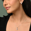 Silver Halo Oval Solitaire Jewellery Set