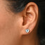 CLARA 925 Sterling Silver Heart Evil Eye Studs Earrings Gift for Kids Girls