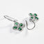 CLARA 925 Sterling Silver Green Flower Earrings 