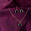 CLARA 925 Sterling Silver Celia Pendant Earring Chain Jewellery Set 