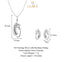 CLARA 925 Sterling Silver Orla Pendant Earring Chain Jewellery Set 