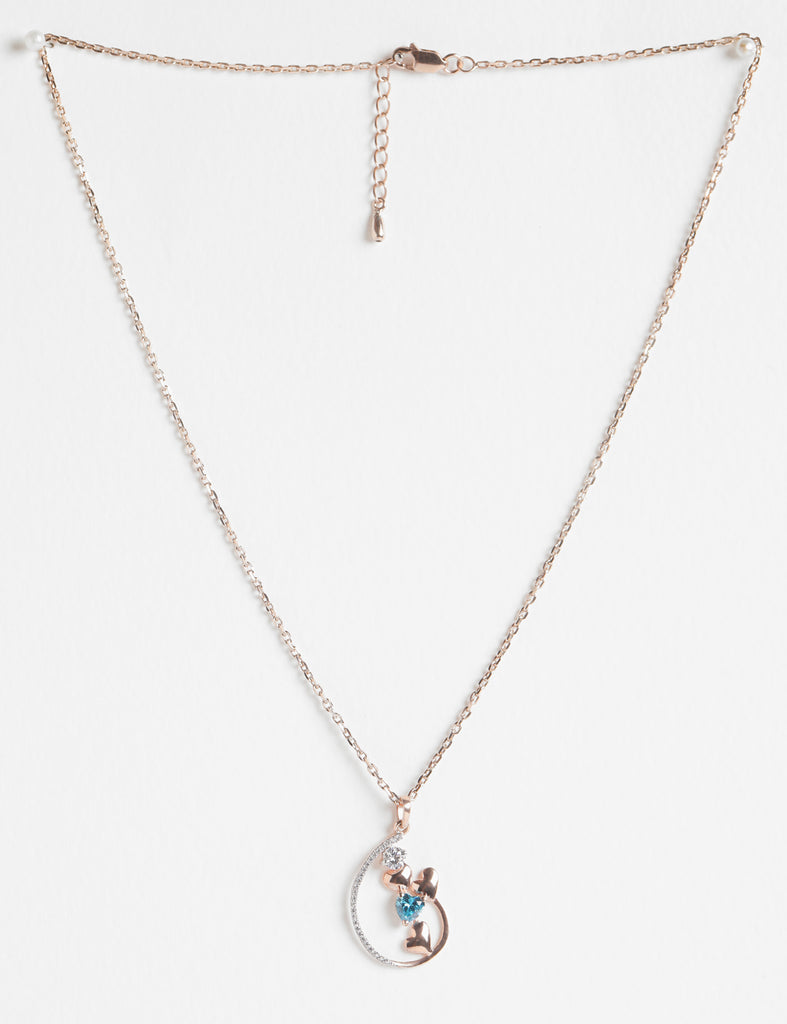 CLARA 925 Sterling Silver Heart Pendant Chain Necklace 