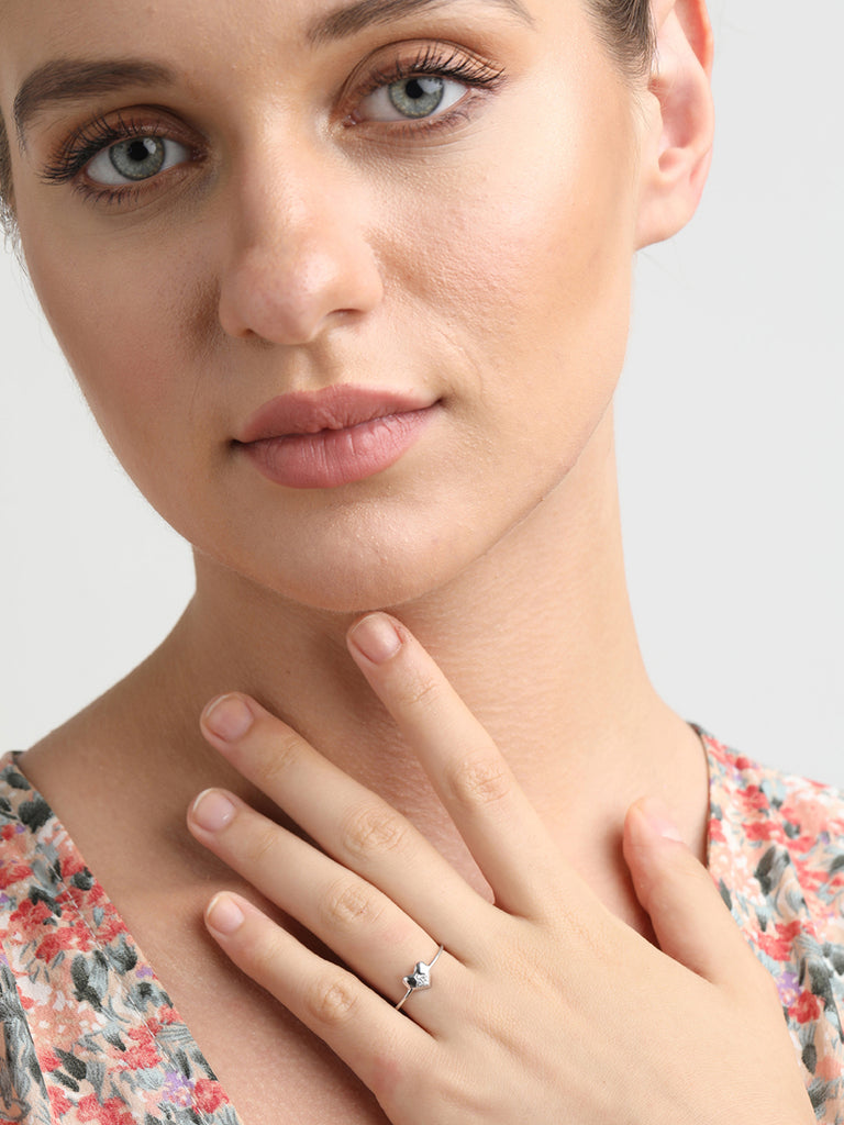 CLARA 925 Sterling Silver Love Ring 