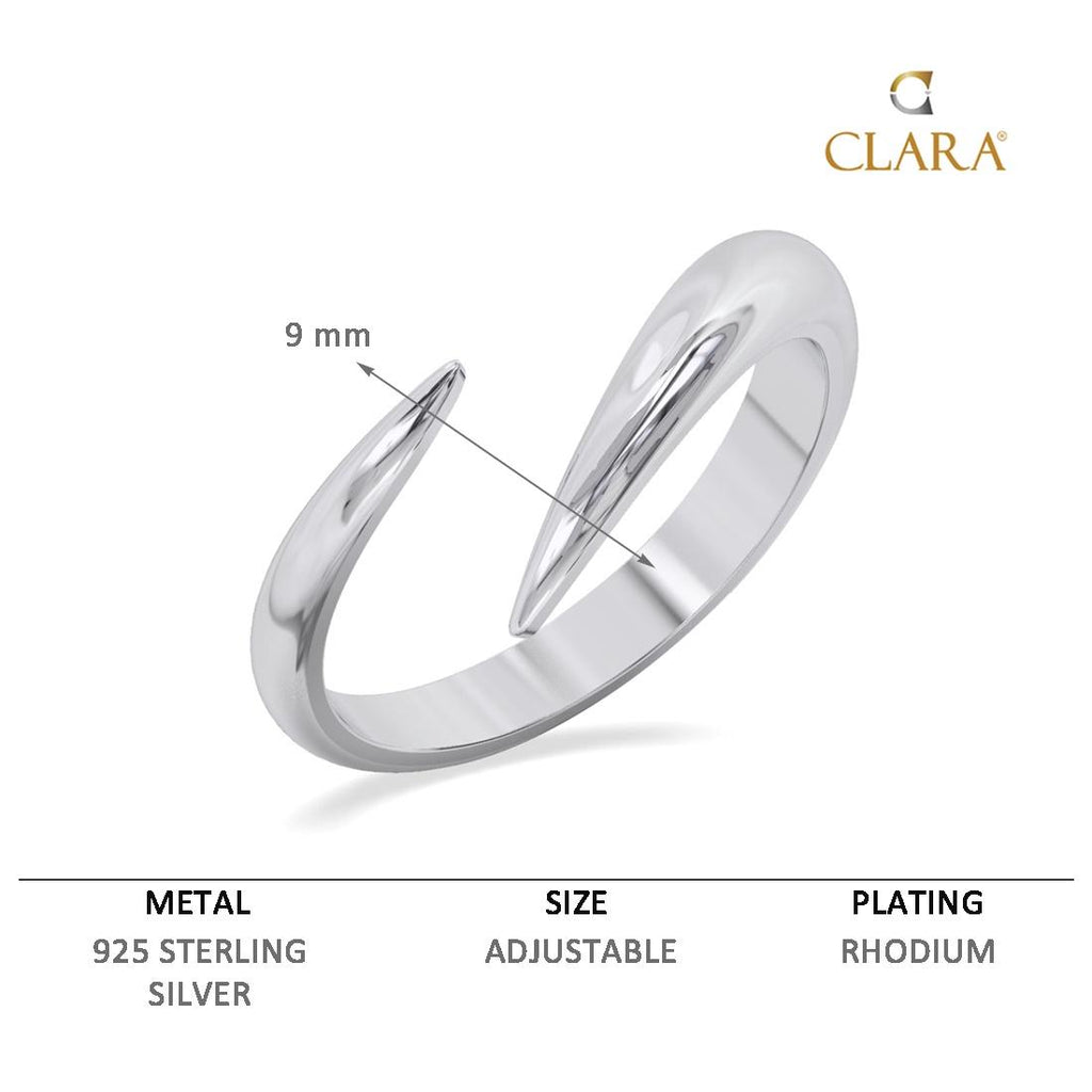 CLARA Pure 925 Sterling Silver Minimal Daily wear Finger Ring 