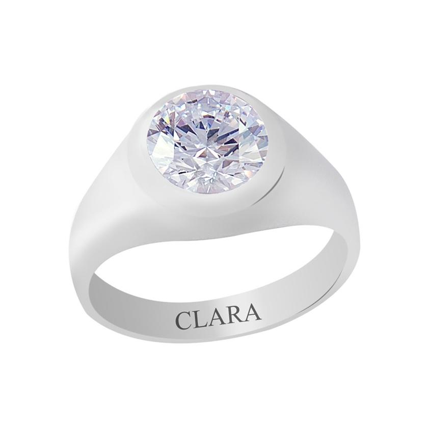 Certified Zircon Bold Silver Ring 9.3cts or 10.25ratti