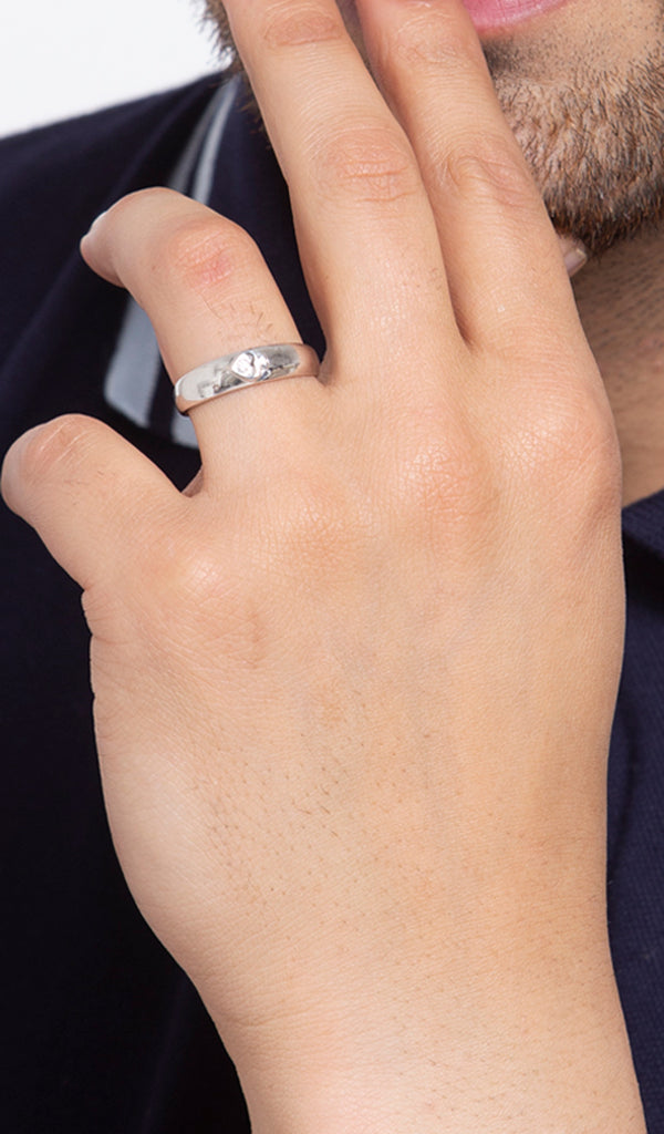CLARA Pure 925 Sterling Silver Spade Adjustable Ring Gift for Men and Boys