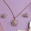 CLARA 925 Sterling Silver Anna Pendant Earring Chain Jewellery Set 
