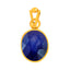 Certified Blue Sapphire Neelam Panchdhatu Pendant 9.3cts or 10.25ratti