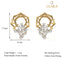 CLARA 925 Sterling Silver Alba Earrings with Screw Back 