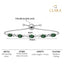 CLARA 925 Pure Silver Green Infinity Hand Bracelet