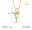 CLARA 925 Sterling Silver Zion Pendant Chain Necklace 