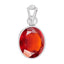 Certified Hessonite (Gomed) Silver Pendant 3.9cts or 4.25ratti