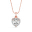 CLARA 925 Sterling Silver Heart Solitaire Pendant Chain Necklace 