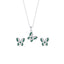 Silver Verde Butterfly Jewellery Set  