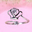 CLARA Pure 925 Sterling Silver Crown Finger Ring with Adjustable Band 