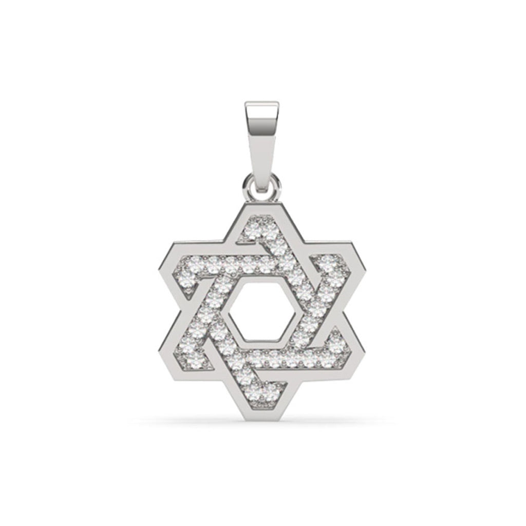 Silver Star Men Pendant Necklace with Chain or without Chain
