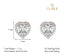 CLARA 925 Sterling Silver Heart Solitaire Earrings with Screw Back 